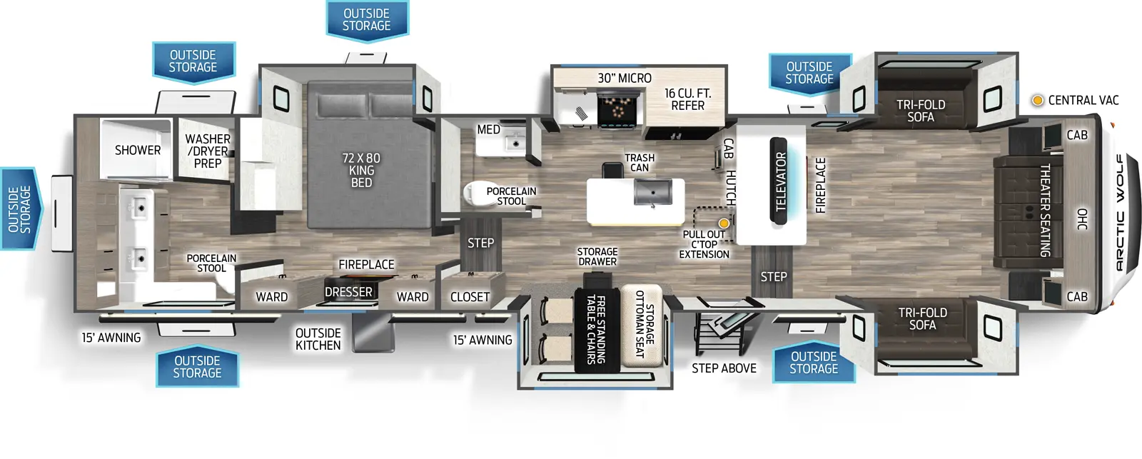 Arctic Wolf 3950SUITE Floorplan